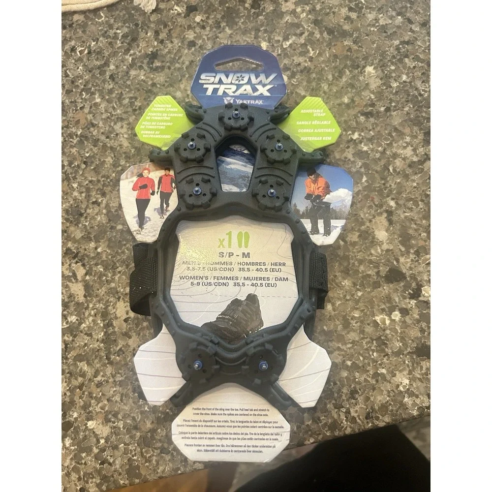 Snow Trax Adjustable Straps Ice Cleats Black Size Small Medium S/M